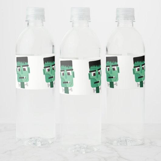 Frankenstein Monsters Kopf Wasserflaschenetikett (Flaschen)