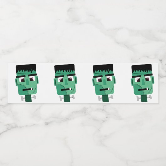 Frankenstein Monsters Kopf Wasserflaschenetikett (Einzelnes Label)