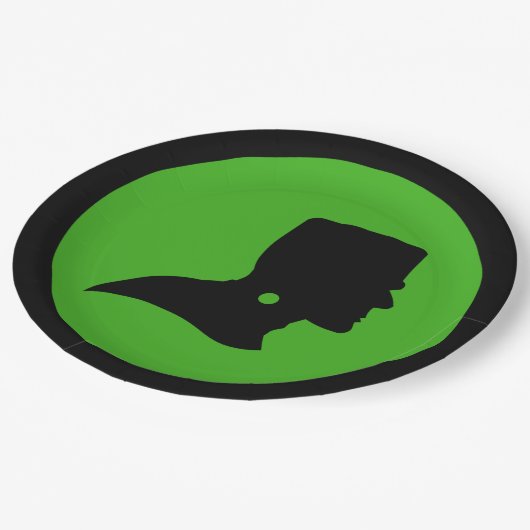 Frankenstein Monsters Silhouette Pappteller (Schrägansicht)