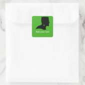 Frankenstein Monsters Silhouette Quadratischer Aufkleber (Tasche)