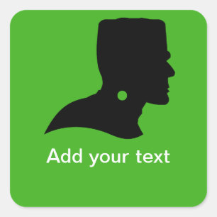 Frankenstein Monsters Silhouette Quadratischer Aufkleber