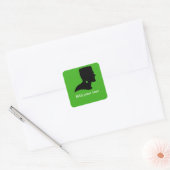 Frankenstein Monsters Silhouette Quadratischer Aufkleber (Umschlag)