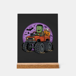 Frankenstein-Monstertruck-Halloween-Grafikdesign Acrylschild