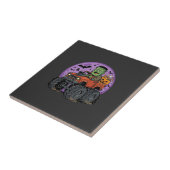 Frankenstein-Monstertruck-Halloween-Grafikdesign Fliese (Seite)
