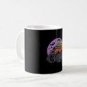 Frankenstein-Monstertruck-Halloween-Grafikdesign Kaffeetasse (Vorderseite Links)