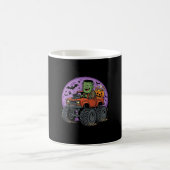 Frankenstein-Monstertruck-Halloween-Grafikdesign Kaffeetasse (Mittel)