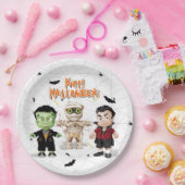Frankenstein Mummy Dracula Halloween Monster Party Pappteller (Party)
