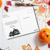 Frankenstein Mummy Grim Sensenmann Niedlich Cat Ha Postkarte