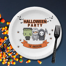 Frankenstein Mummy Grim Sensenmann Niedlich Hallow Pappteller