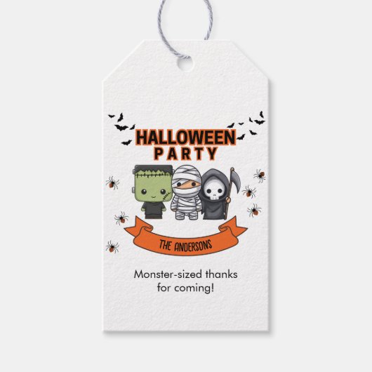 Frankenstein Mummy Grim Sensenmann Spooky Hallowee Geschenkanhänger (Vorderseite)