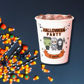 Frankenstein Mummy Grim Sensenmann Spooky Hallowee Pappbecher