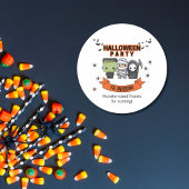 Frankenstein Mummy Grim Sensenmann Spooky Hallowee Runder Aufkleber