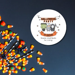 Frankenstein Mummy Grim Sensenmann Spooky Hallowee Runder Aufkleber