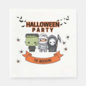 Frankenstein Mummy Grim Sensenmann Spooky Hallowee Serviette (Vorderseite)