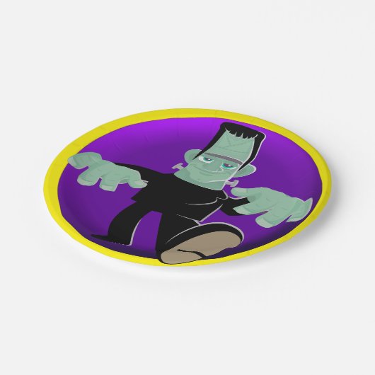 Frankenstein PapierTeller (Schrägansicht)