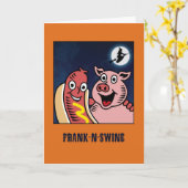 Frankenstein Parodie lustiges Halloween Karte (Gelbe Blume)