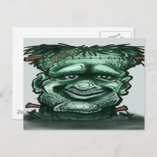 Frankenstein Postkarte (Vorne/Hinten)