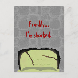 Frankenstein Pun Halloween Postcard Postkarte