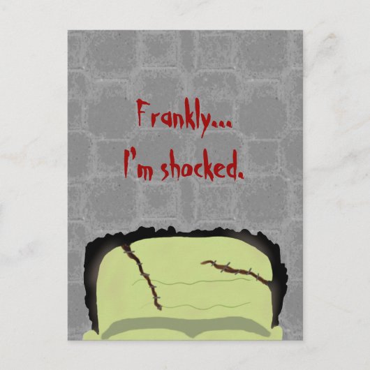 Frankenstein Pun Halloween Postcard Postkarte (Vorderseite)