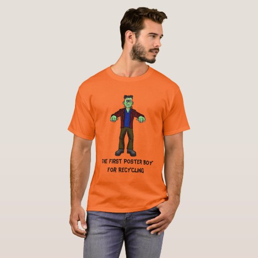 Frankenstein Recycle Halloween-T - Shirt (Vorne ganz)