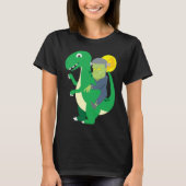Frankenstein Riding Rex Cool Dinosaur Halloween Co T-Shirt (Vorderseite)