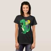 Frankenstein Riding Rex Cool Dinosaur Halloween Co T-Shirt (Vorne ganz)