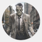 Frankenstein Runder Aufkleber (Vorderseite)