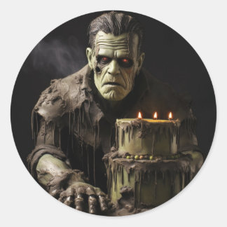 Frankenstein Runder Aufkleber