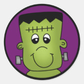 Frankenstein Runder Aufkleber (Vorderseite)