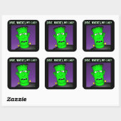 Frankenstein Schlüsselanhängers & Flair Quadratischer Aufkleber (Blatt)