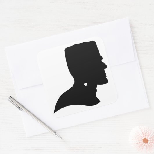 FRANKENSTEIN SILHOUETTE QUADRATISCHER AUFKLEBER (Umschlag)