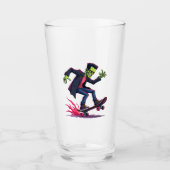 Frankenstein Skater � Cool Halloween Streetwear Sh Glas (Vorderseite)