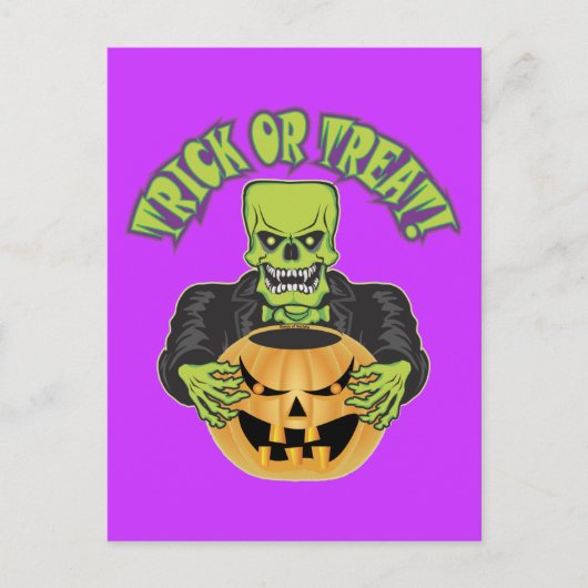 Frankenstein Skull Postkarte (Vorderseite)