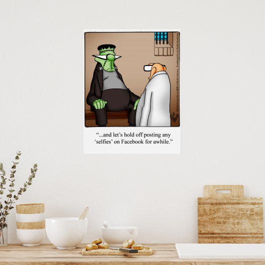Frankenstein Spaß Monster Poster (Küche)