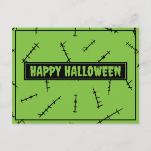 Frankenstein Stitches Postcard Postkarte