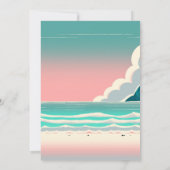 Frankenstein Summerween Beach Party Retro Dancing Einladung (Rückseite)