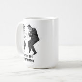 Frankenstein tanzender Becher Kaffeetasse (Vorderseite Links)