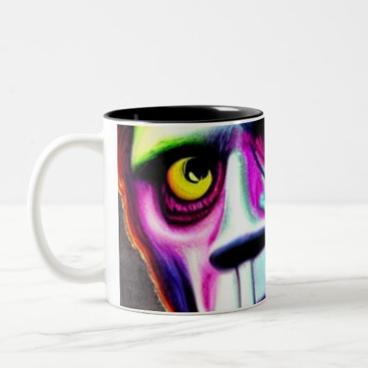 Frankenstein-Tasse Zweifarbige Tasse (Links)