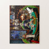 Frankenstein und Dracula Halloween-Monster-Poker Puzzle (Vertikal)