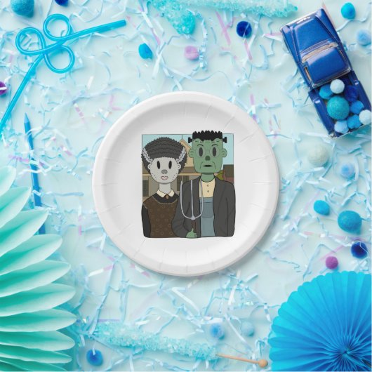 Frankenstein und Frankenstein Pappteller (Party)