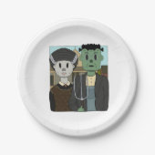 Frankenstein und Frankenstein Pappteller (Vorderseite)