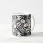 Frankenstein und spukhafte Freunde - schwarz, weiß Kaffeetasse (VorderseiteRechts)