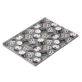 Frankenstein und spukhafte Freunde - schwarz, weiß Notizblock (Linke Seite)