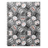 Frankenstein und spukhafte Freunde - schwarz, weiß Notizblock (Vorderseite)