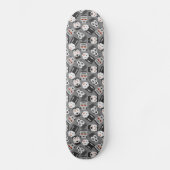 Frankenstein und spukhafte Freunde - schwarz, weiß Skateboard (Vorderseite)