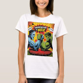 Frankenstein vs Hulk - Klassischer Pop Art T-Shirt (Vorderseite)