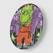Frankenstein Wall Clock Große Wanduhr (Winkel)