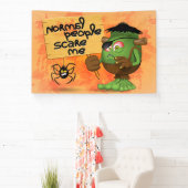 Frankenstein-Zeichen "Normal People Scare Me" Banner (InSitu)