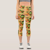 Frankenstein-Zeichen "Normal People Scare Me" Capri Leggings (Vorderseite)