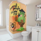 Frankenstein-Zeichen "Normal People Scare Me" Duschvorhang (Beispiel)